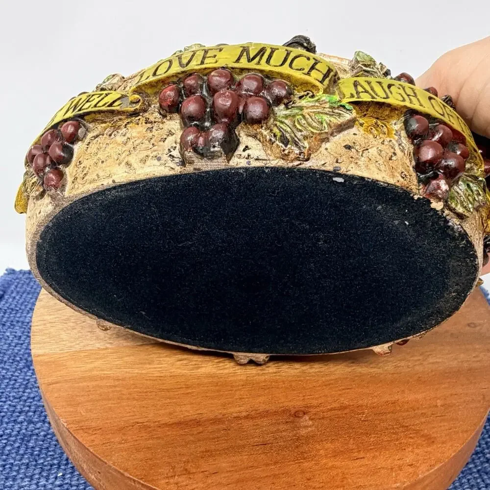 Vintage Kirkland's Decorative Resin Basket 